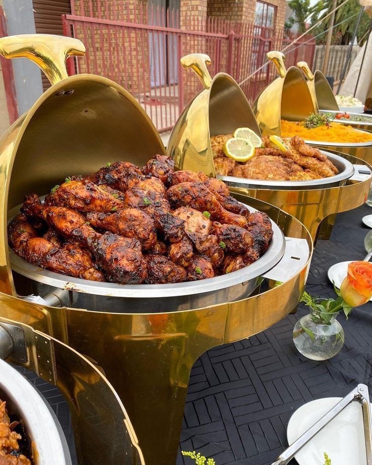 Catering buffet setup