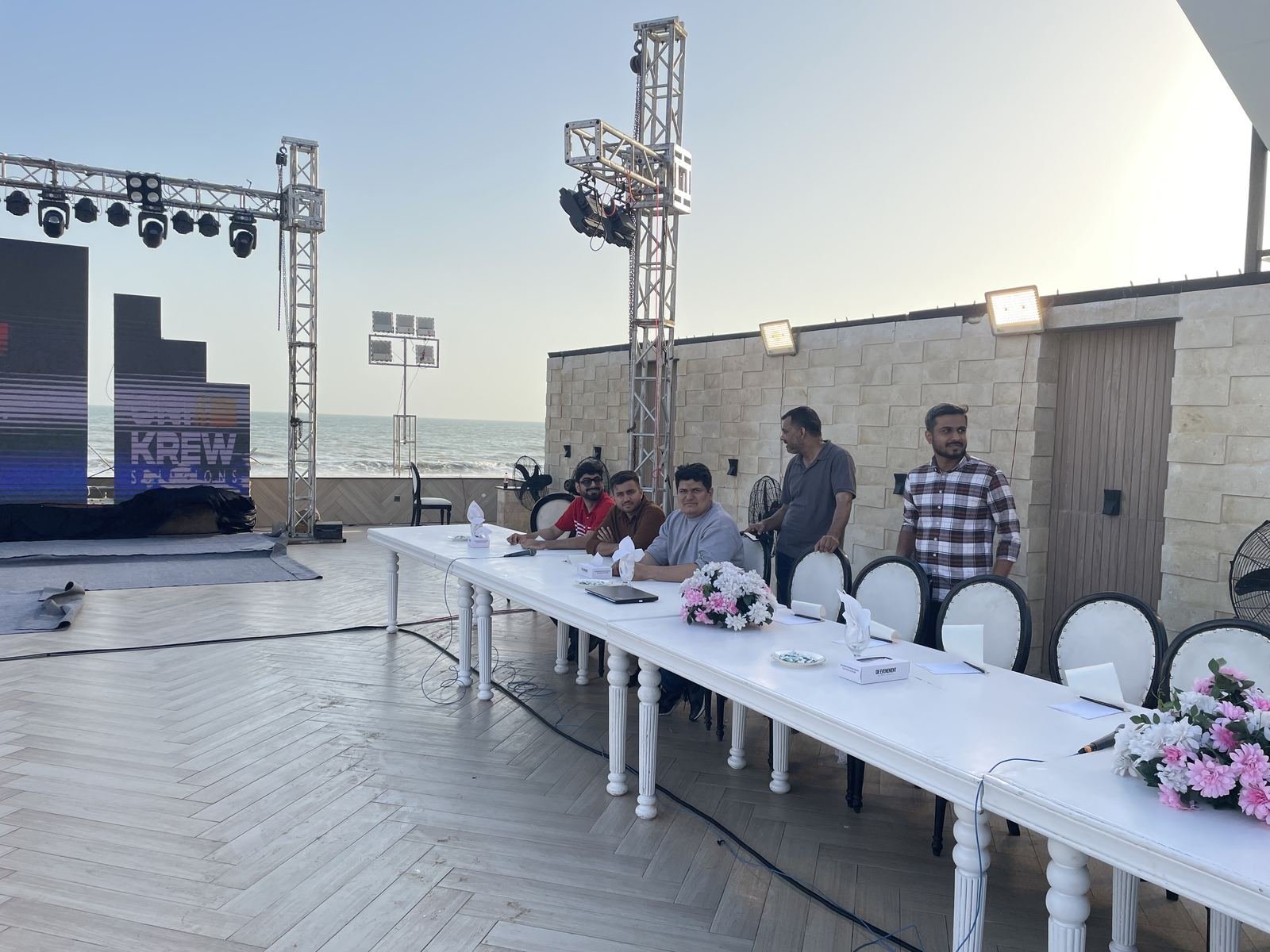 KrewConnect 2026 stage at sunset